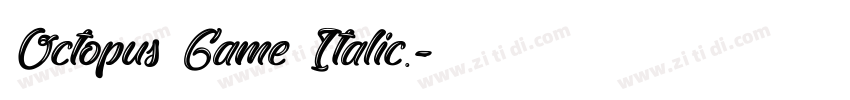 Octopus Game Italic.字体转换